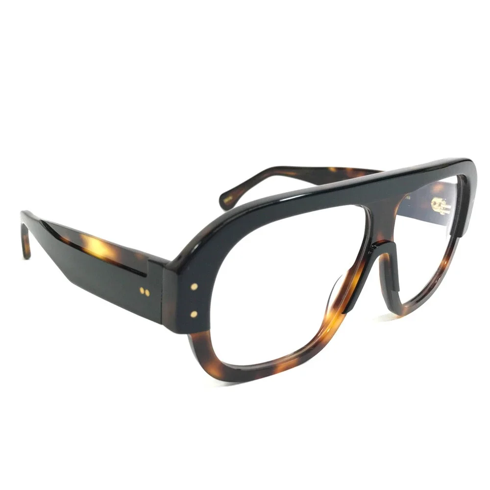 Alfred Kerbs Eyeglasses Frames NAMA BKHV Black Havana Oversized Thick 58-10-140